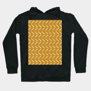 White on Mustard Yellow Stripe Chevrons Hoodie